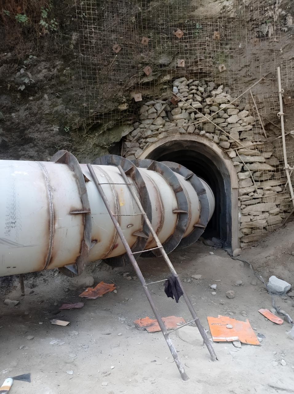 Upper Phawa Khola — penstock at tunnel portal